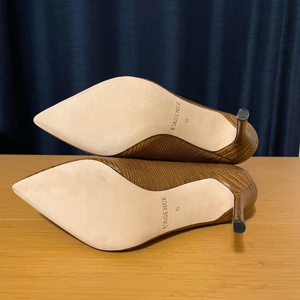 L'AGENCE Mariette Embossed Leather Booties
